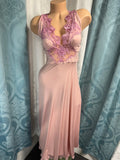 vintage inspired dusty rose nightgown