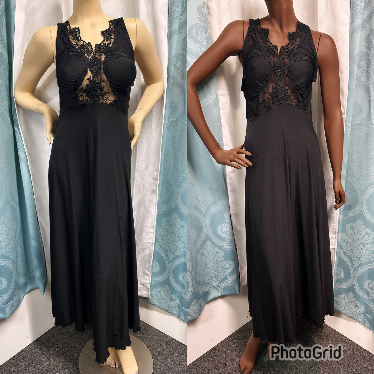 vintage inspired nightgown black